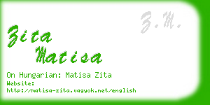 zita matisa business card